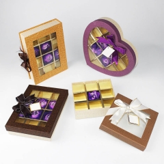 Kundenspezifischer Schokoladen-Geschenk-Verpackungs-Papierkasten mit klarem PVC-Fenster