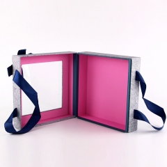 Luxus Shirt Papier Geschenkboxen mit Blue Ribbon für Bekleidung und Geschenke