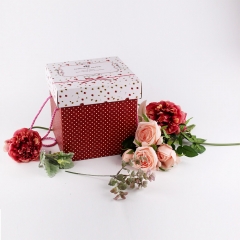 Blumenhändler-Verpackung blüht Geschenkbox-Quadrat-Form für Hochzeitsfest-Dekoration