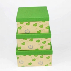 Kundengebundener quadratischer Papiergeschenkbox-Satz mit Deckel für Lagerung