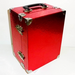 Red Square Paper Koffer Box mit Metallgriff für die Lagerung
