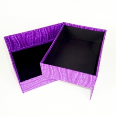 Elegant Purple Rotating Drawer Box with Bow for Jewelry