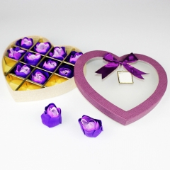 Heart Shaped Papier Rose Verpackung Box für Blumen und Schokolade