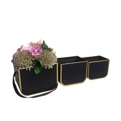 Neue kleine Folie Gold Linie und Text Florist Verpackung Blume Eimer Box