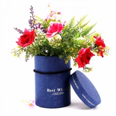 Kundenspezifischer runder geformter Blumen-Geschenk-Verpackenpapier-Kasten für Jahrestag