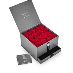 Fancy Eternal Life Blumenkasten mit Schublade für die Verpackung Rose