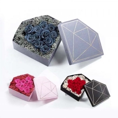 Spezielle diamantförmige Kartonbox aus Papier für die Verpackung von Blumen