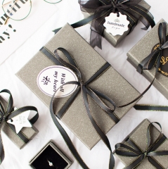 Luxus-Glitter-Papier-Geschenkbox mit Taschen