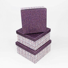 Luxus Glitter Karton Verpackung Geschenkbox mit Karomuster
