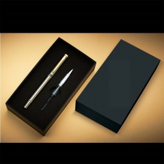 Schwarze Luxus-Papiergeschenkbox für Verpackungsstift mit Tablett