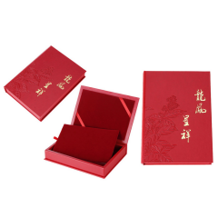 Buchform Halskette Geschenkbox mit Logo-Heißprägung mit Samtschale