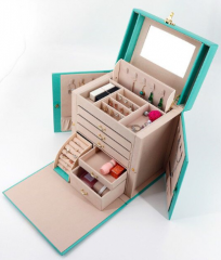 Simple Style Multilayer Display Jewelry Storage Box with Drawers