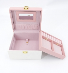 Wedding Gift Personalized Leather Storage Jewelry Box With Bow