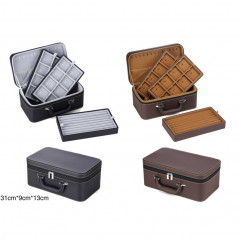Professional Luxury Leather Multilayer Trendy Pearl Jewelry Boxes