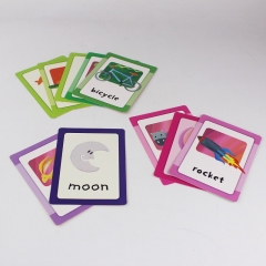 Luxus bunte gedruckte 350g Papier benutzerdefinierte Flash-Karten für Kinder