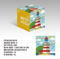 heißes Tierkarikatur-Papierpuzzlen des Verkaufs 24pcs mini pädagogisches Spielwarenpuzzlespiel