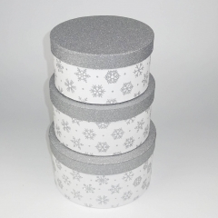 Silber Schneeflockenmuster Design drucken harte Pappkartons für Geschenke